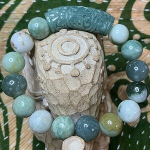 Mixed Jade 12mm with BWJ Bridge